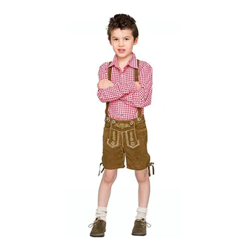 

Children Carnival Oktoberfest Wench Costume Germany Bavarian Lederhosen Beer Festival Boys Uniforms