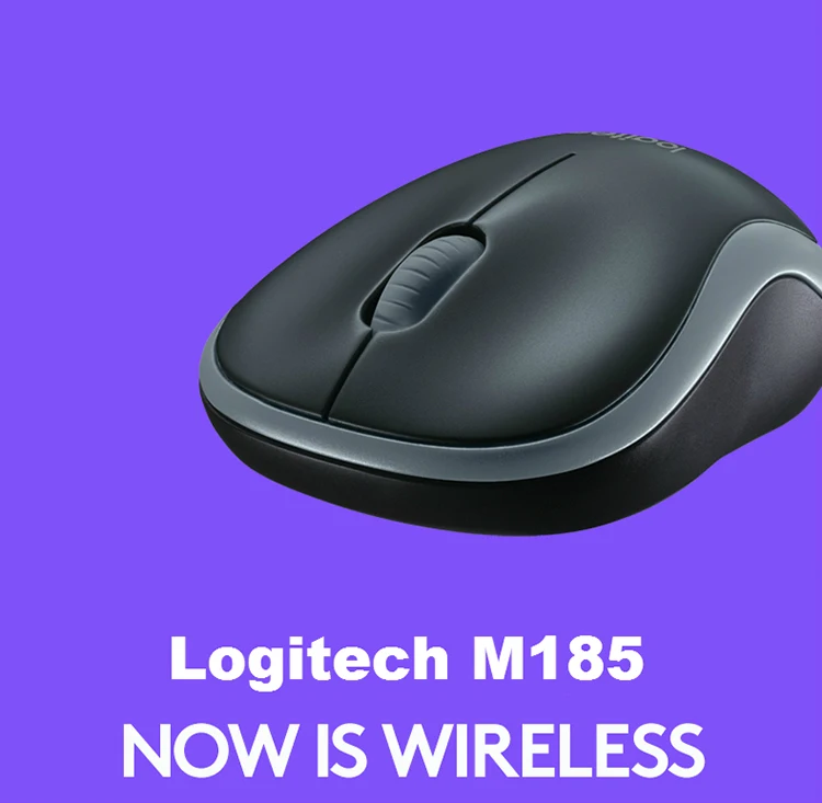 Оригинальная коробка, мышь logitech M185, 2,4G, беспроводная мышь для ноутбука, ПК, компьютера, Мыши с USB нано-приемником