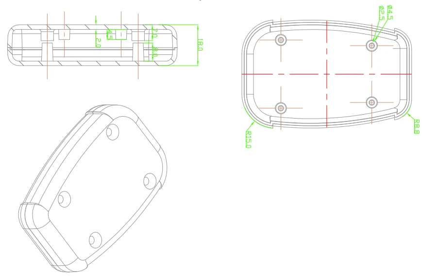 1 шт. маленькая пластиковая коробка для электроники 75*50*17 мм diy abs Материал