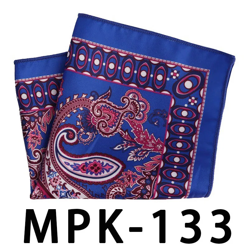 MPK-133 YISHLINE отличительный мужской носовой платок Карманный квадратный шелковый мужской горошек с принтом пейсли мужские нагрудные Платки для мужских костюмов аксессуары - Цвет: MPK-133