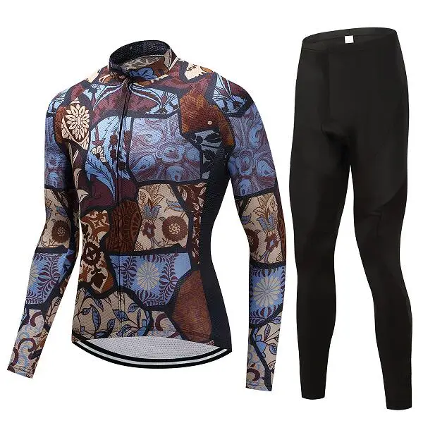 jersey and pants Зимняя велосипедная одежда, мужская термальная флисовая велосипедная Джерси, набор, профессиональный костюм для триатлона, комплект для горного велосипеда, Униформа, одежда, наряд, Майо - Цвет: jersey and pants