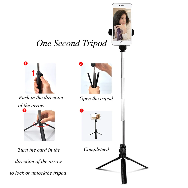 HOTWAV Selfie Stick Monpod For Smartphone Bluetooth Tripod iPhone Samsung Xiaomi Huawei Most Phones | Электроника