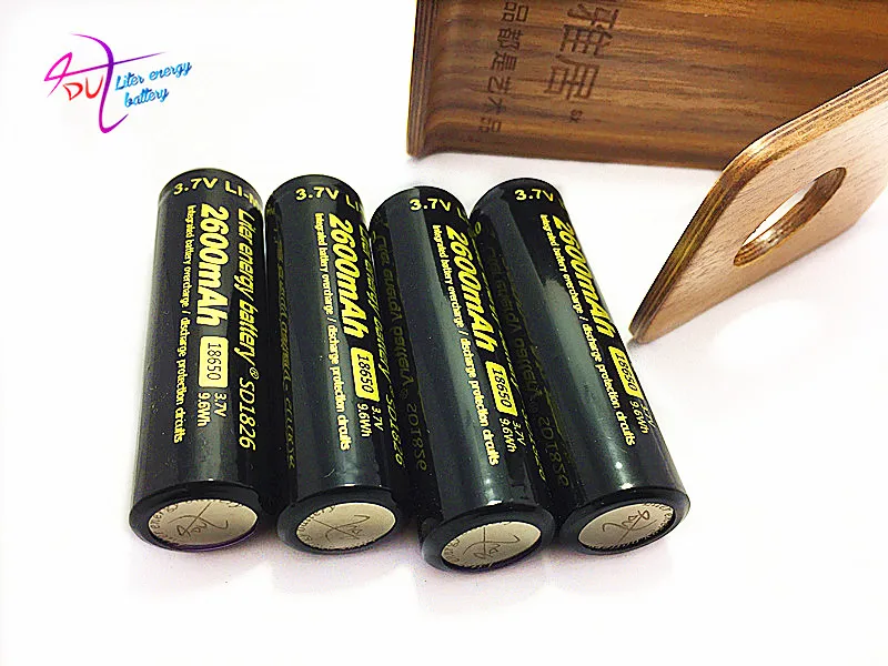 Фото 2 шт. батареи оптом 100% Аутентичный литровый аккумулятор 18650 3,7 V 2600MAH литий-ионный аккумулятор №2
