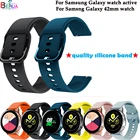 Ремешок силиконовый для смарт-часов, спортивный браслет для Samsung galaxy watch active, 42 мм