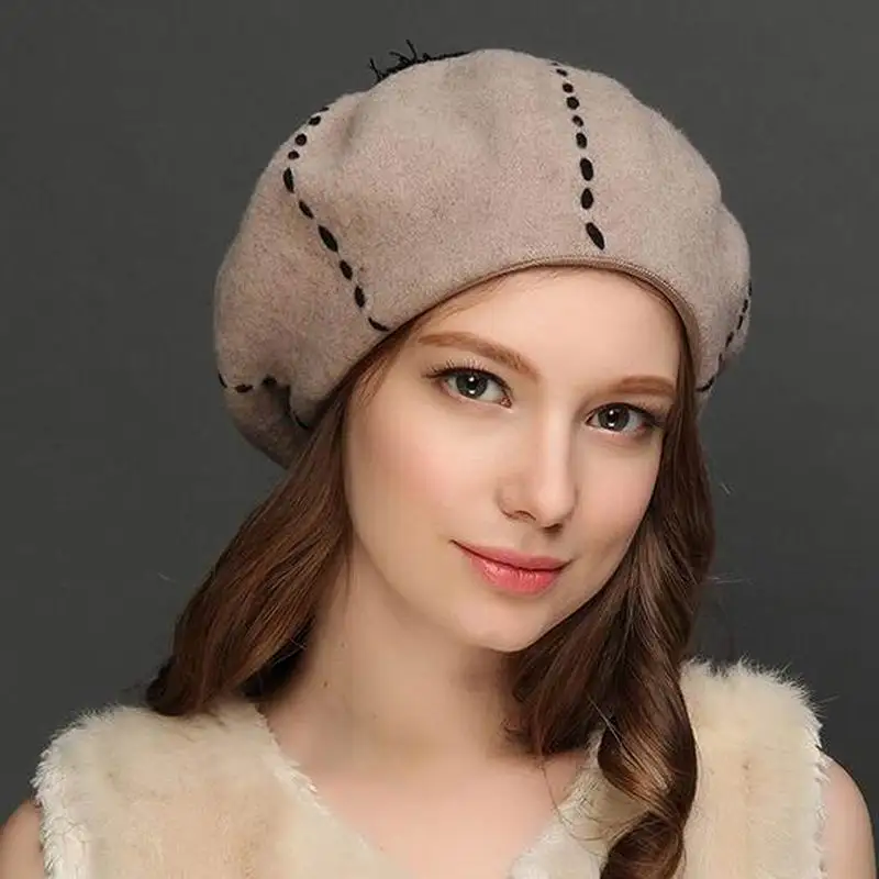 

New Women Hat Winter Beanies Knitted Hats For Woman Rabbit Fur Cap Autumn And Winter Ladies Fashion Skullies Free Shipping C-871