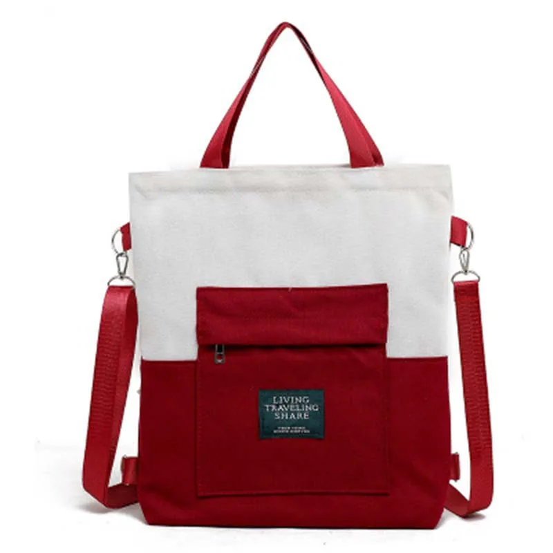 

New Pachwork Canvas Shoulder Bags Environmental Shopping Bag Women Cotton Canvas Fabric Eco Tote Bag Bolso Mujer