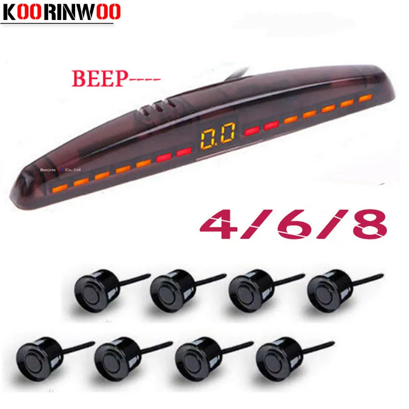 Koorinwoo электромагнитный светодиодный датчик парковки для автомобиля 4/6/8 радары