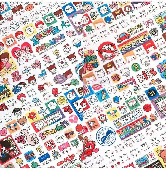 8 листов бумажный школьный стикер для канцелярских товаров DIY альбом Скрапбукинг