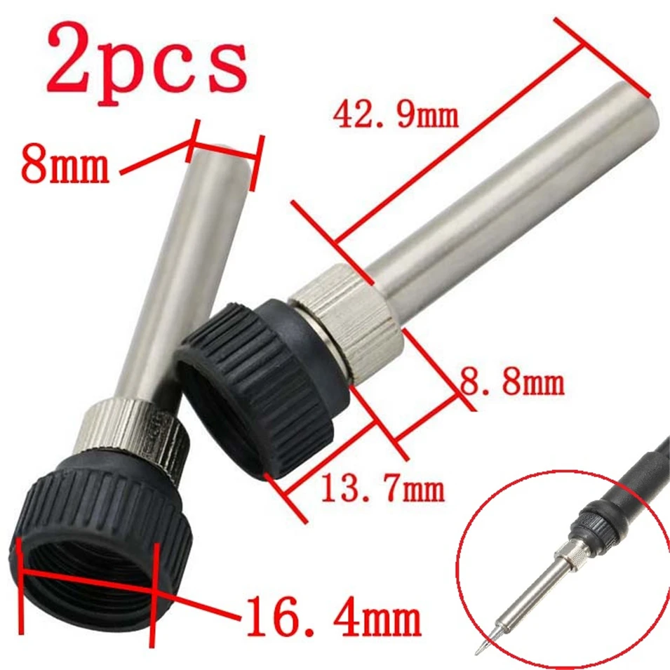 

2PCS Soldering Station Iron Handle Accessories for 852D 936 937D 898D 907/ESD Iron head cannula Iron tip bushing free shipping