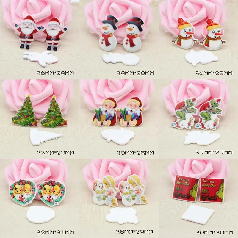 45 шт./лот Рождественский плоский полимер Кабошоны с плоской задней поверхностью