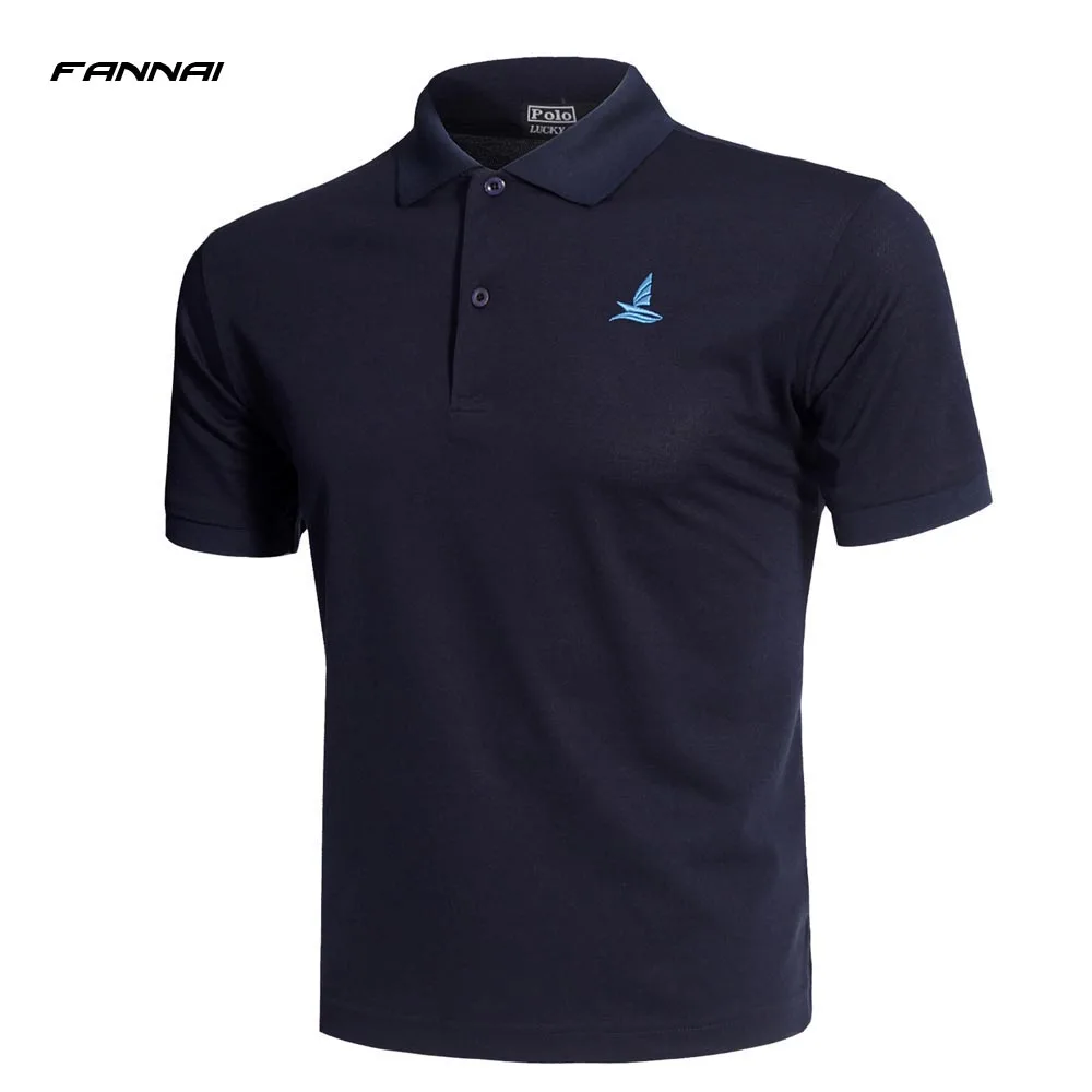 NavyCSL01P Высокое качество Camisa Polo приталенная Мужская рубашка из хлопка с отложным воротником Летняя мужская рубашка поло модная Повседневная рубашка поло - Цвет: NavyCSL01P