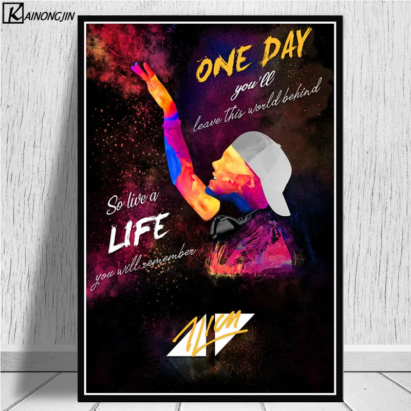 Avicii плакат DJ МУЗЫКА певица звезда Легенда плакаты и принты Холст Живопись стены Искусство картина для гостиной домашний декор