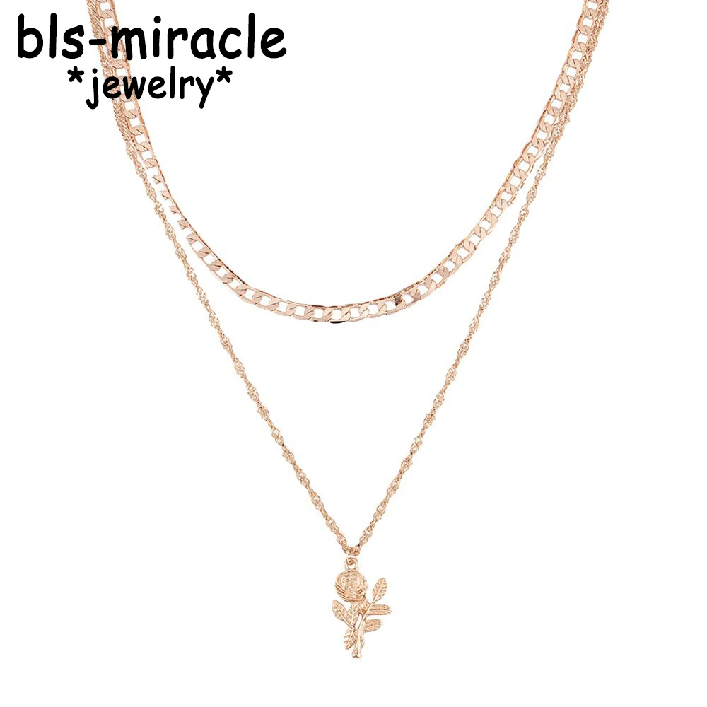 Bls - Miracle Бохо Роза кулон серпантин ожерелье для женщин вечерние Гламурные