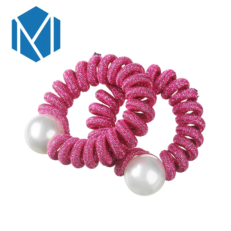 M MISM 2 шт Девушки твердые жемчужные эластичные резинки для волос высокое качество