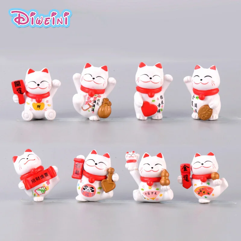1 шт. миниатюрная фигурка Lucky Cat богатство котята Мультяшные фигурки модели