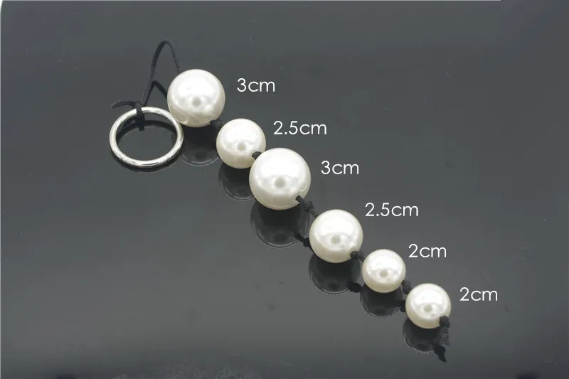 Анальная пробка с жемчужинами диаметром 3 см большие анальные шарики пробки