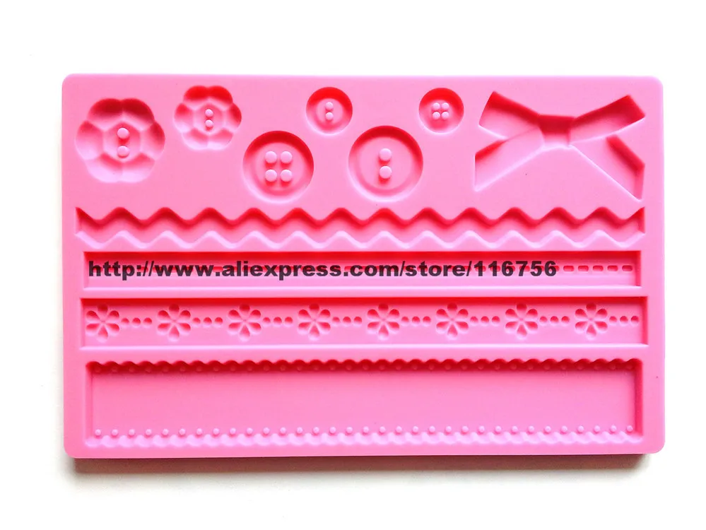 Бесплатная доставка Силиконовые Формы Форма кружева помадка и жевательная паста