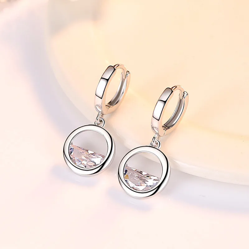 Everoyal модные круглые серьги с цирконием серебряные аксессуары для девочек