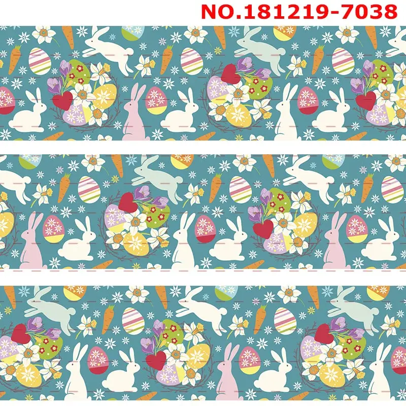 50 ярдов Прекрасный Пасхальный день ленты напечатанные grosgrain ленты 7037-7048 - Цвет: 181219  7038