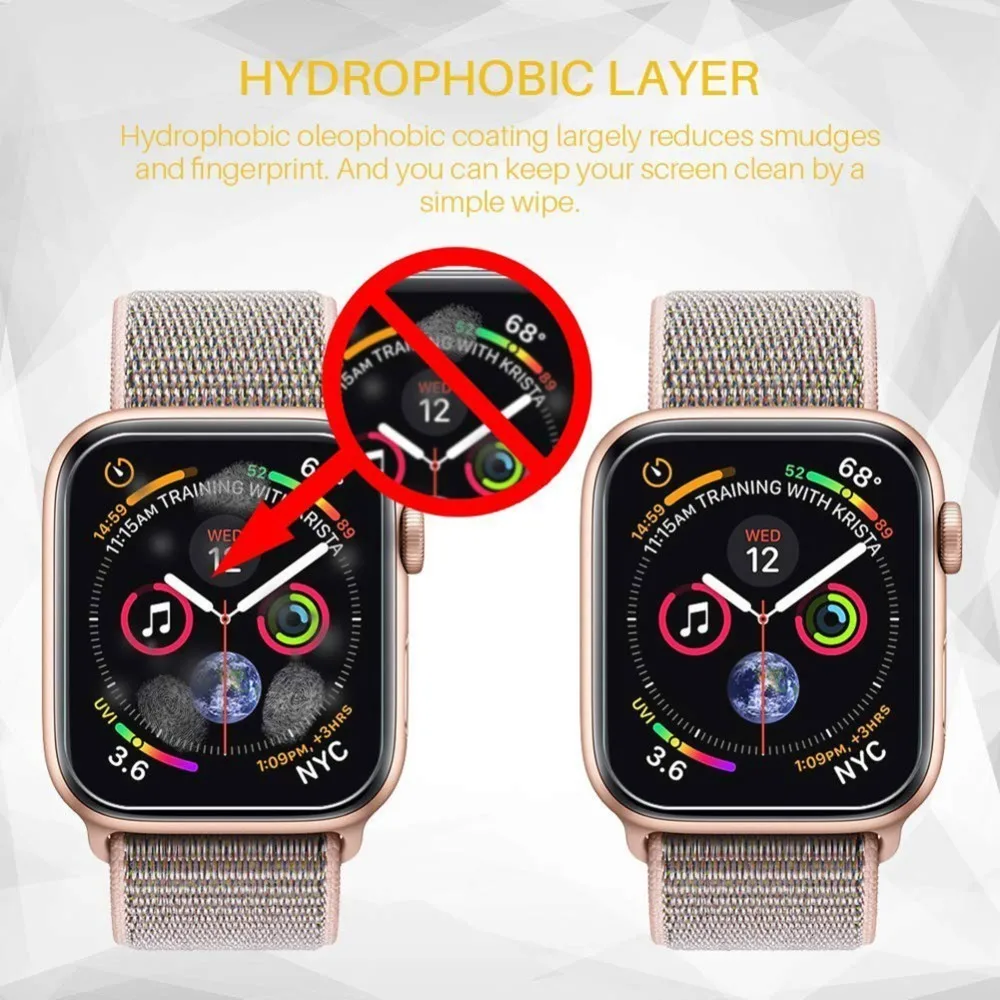 6 упаковок полное покрытие мягкий ТПУ протектор экрана для Apple Watch серии 4 40 мм 44