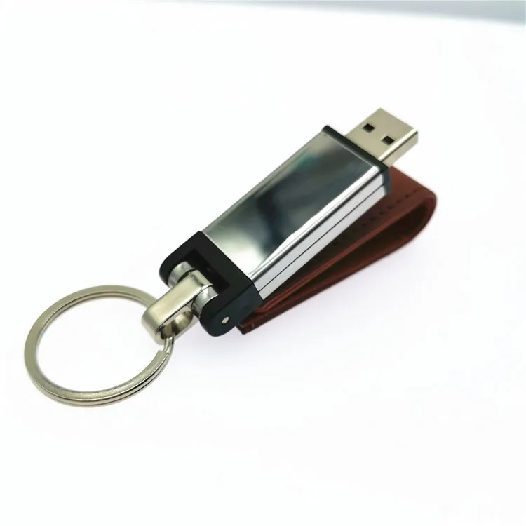 Металлический брелок pendrive 8 ГБ 16 32 64 кожаный флеш-накопитель флешка карта памяти