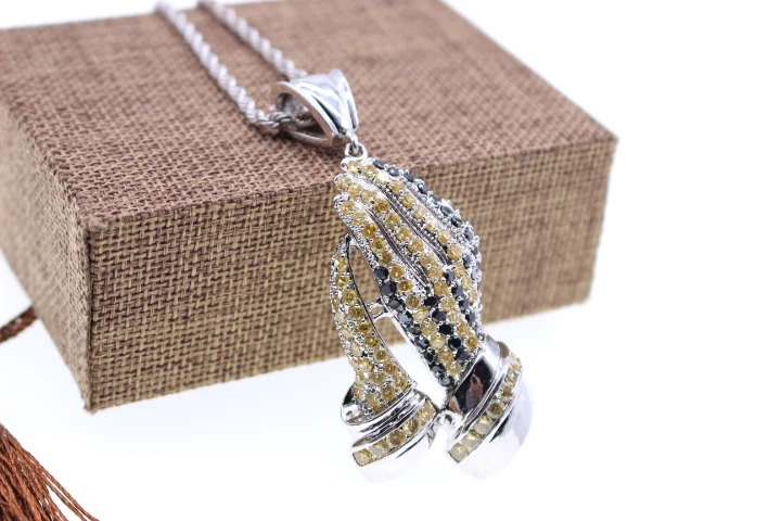 1 шт. Новые Медные молитвенные руки для мужчин и женщин ожерелья-цепочки