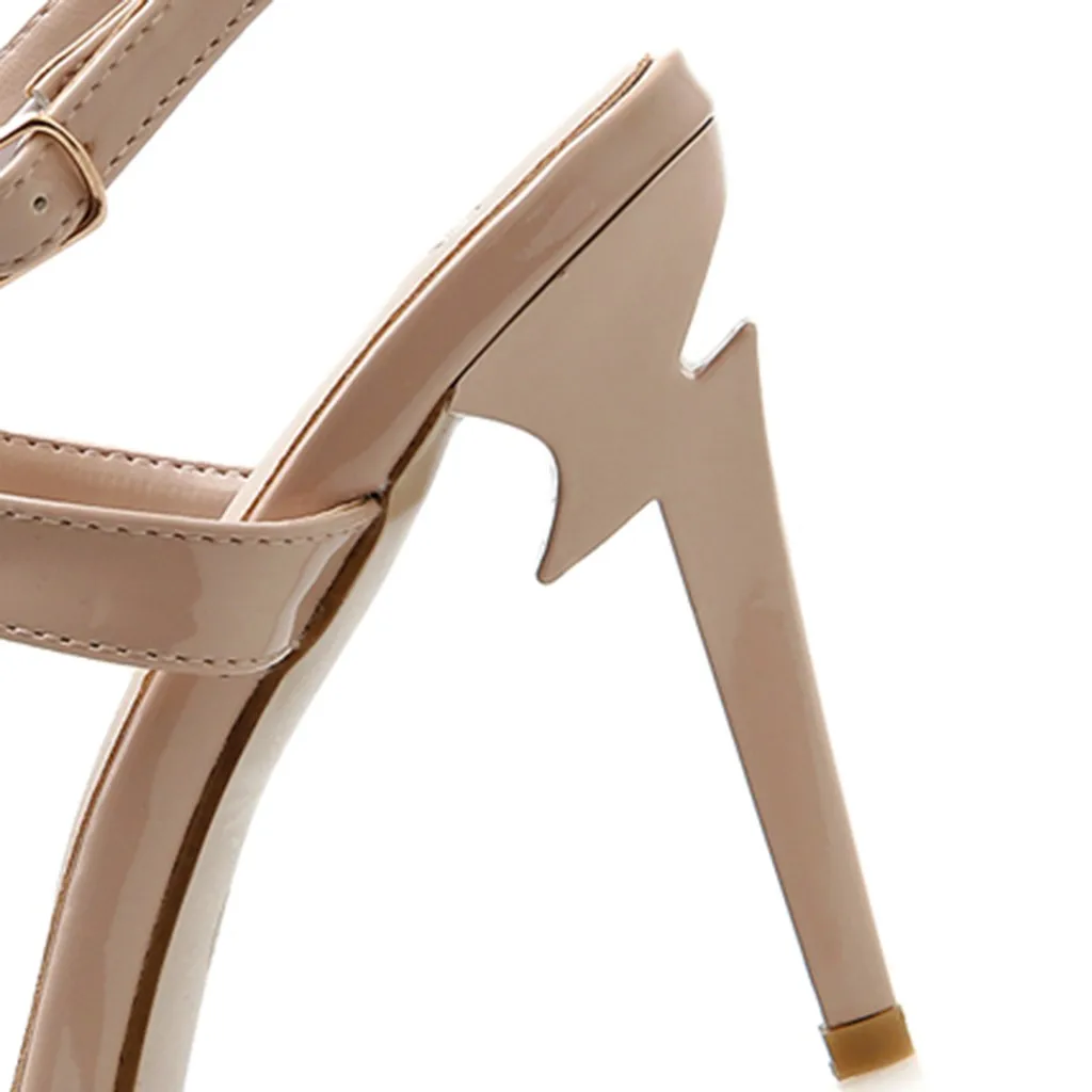 sandals high heels shoes woman sandals Women Fashion Elegant Peep Toe Super-High Thin Heels Sexy Sandals Shoes summer sandals