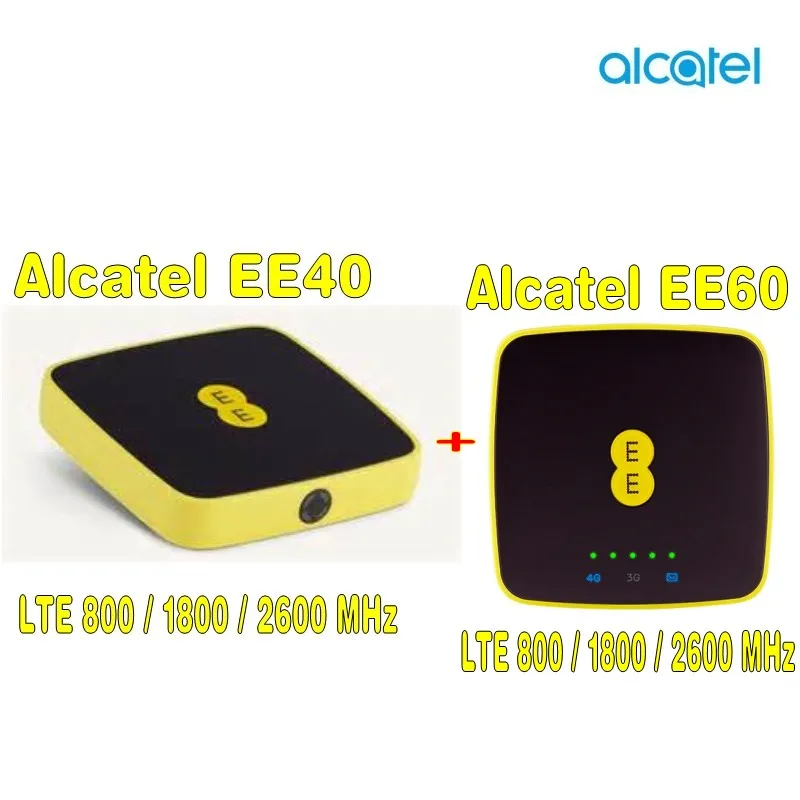 

Комплект из 2 портативных точечных маршрутизаторов Alcatel EE60 + EE40 4G MIFI