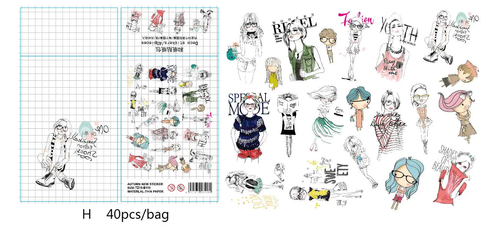 Mr. paper 10 видов конструкций 40 шт./лот милый мультфильм деко наклейки для дневника Скрапбукинг планировщик пуля журнал деко канцелярские наклейки