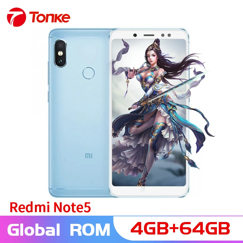 Глобальная прошивка Xiaomi Phone Redmi Note 5 64 Гб ПЗУ 4 ОЗУ Восьмиядерный процессор Snapdragon 636