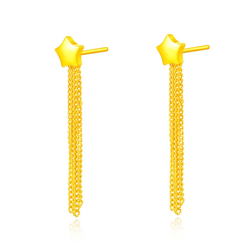 

Женские серьги с кисточками Pure 24K, желтое золото, 4,42 г