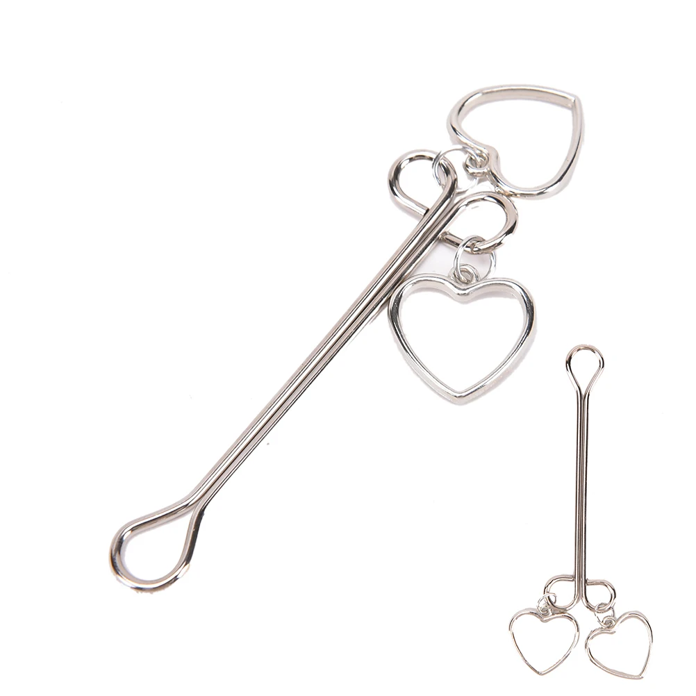 

for couples erotic toys 1 pair stainless steel Vaginal clip heart Yin offbeat toys nipple clamps adult games