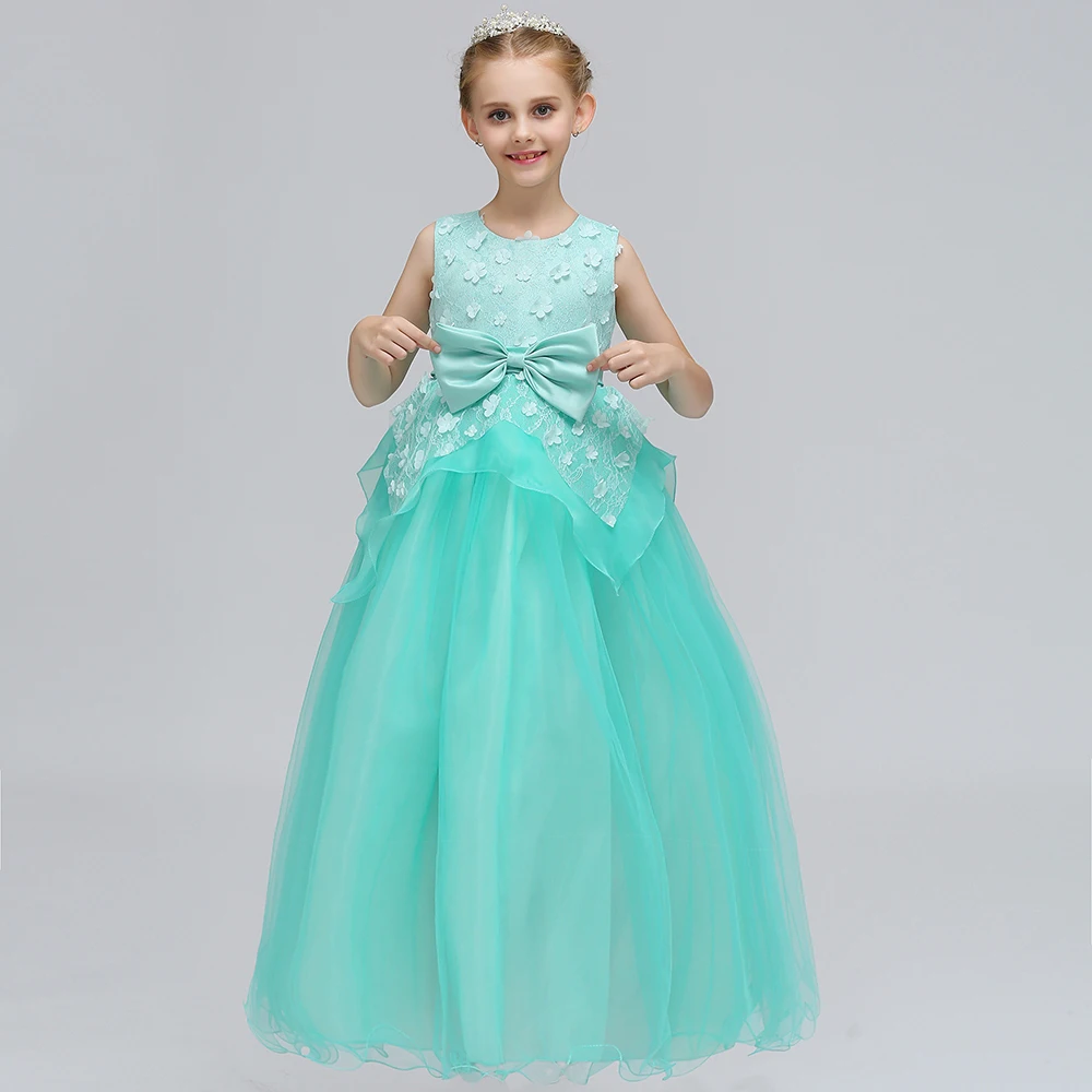 Purple Lace Princess Dresses Kids Prom Gown Evening Dresss Wedding Party Dress Girls Clothes Tulle Children's Costume LP-70 | Детская