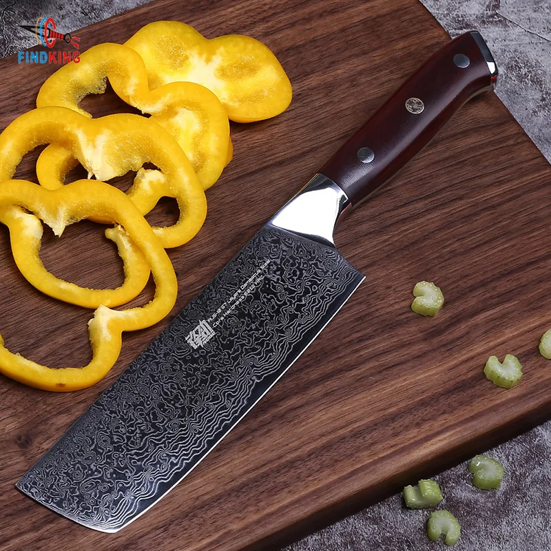 FINDKING нож для шеф повара из дамасской стали с ручкой палисандра 6 5 дюйма 67 слоев