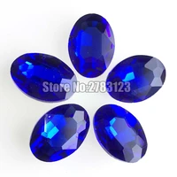 free shipping aaa glass crystal royalblue color oval shape pointback rhinestonesdiynail artclothing accessories swop011