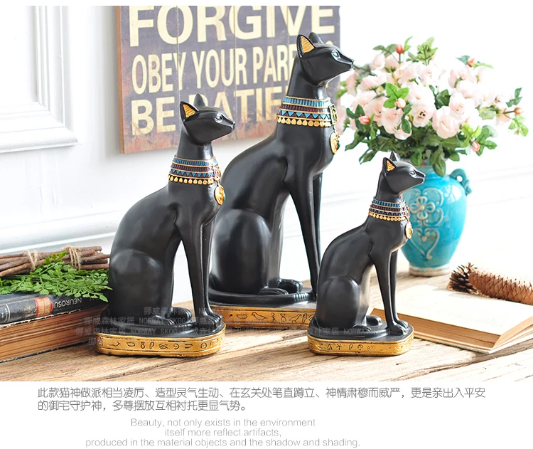 Древняя египетская кошка богиня креативные статуи животных скульптура ремесло