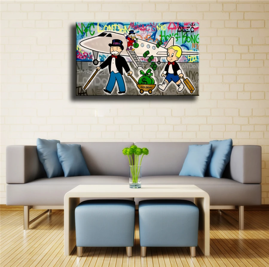 Alec Monopolys Privatejet Takeoff HD Wall Art Холст с печатью постера живопись декоративная для офиса