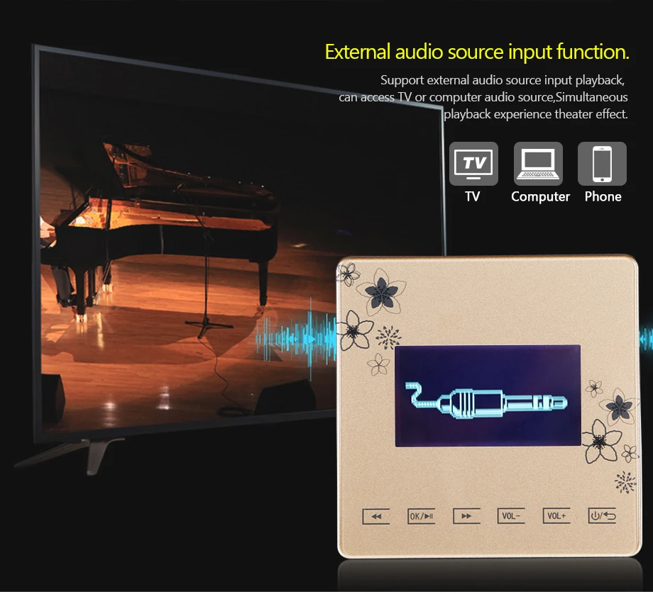 Oupushi A0 умный дом фоновый музыкальный контроллер Bluetooth, sd карта домашняя музыкальная система потолочный музыкальный плеер Усилитель