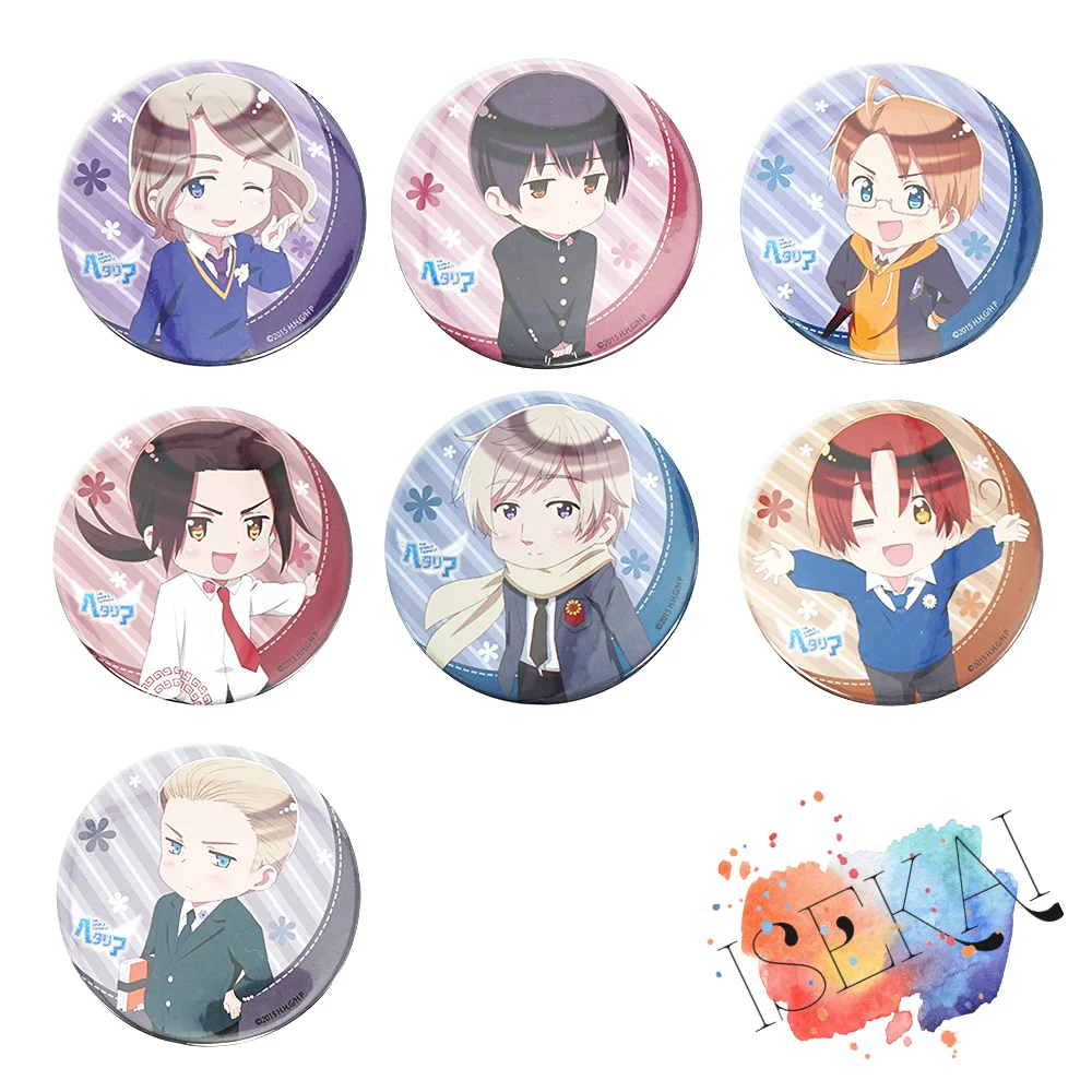 Axis Power HETALIA значок Аниме мир мерцание Италия Франция Россия США Испания брошь