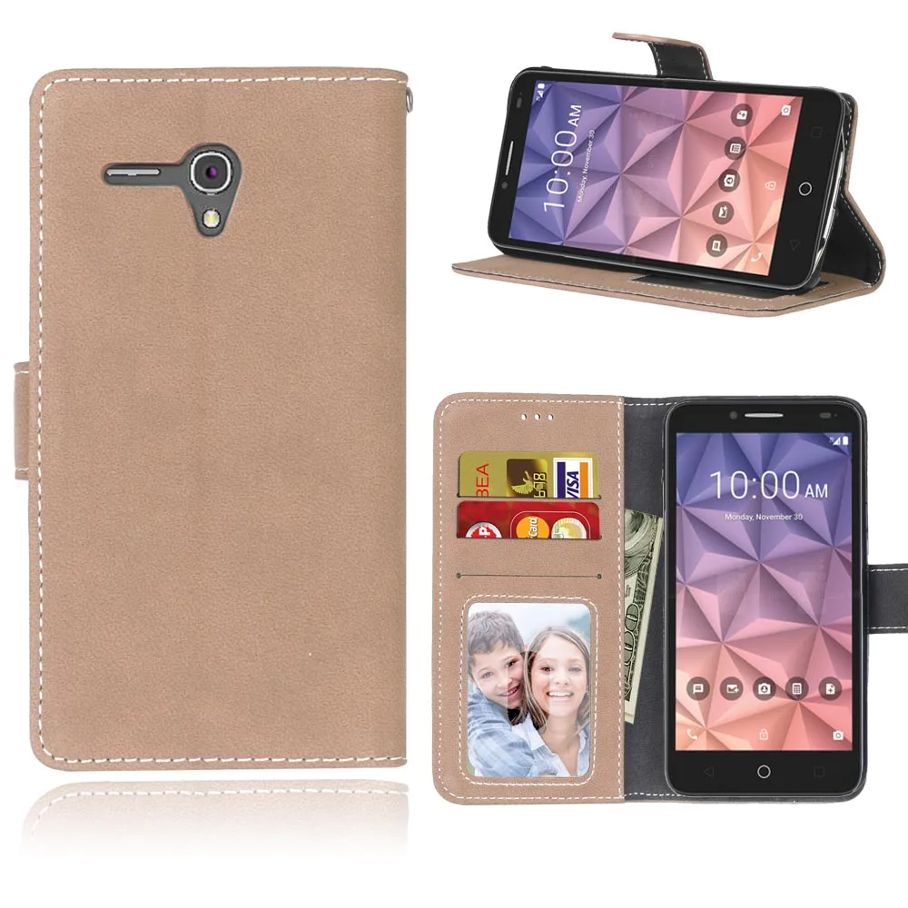 Для Alcatel One Touch Pop 3 5,5 5025D 5025E 5025G 5025 откидной Чехол-портмоне для Alcatel One Touch Pop 3 5," кожаный чехол-подставка - Цвет: Beige