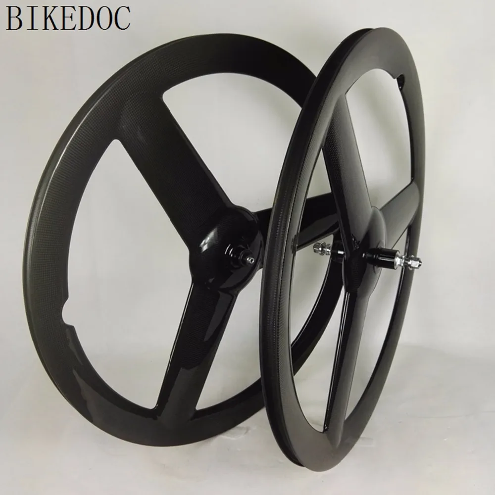 BIKEDOC 23 мм ширина углеродное трехспицевое колесо дорожное или трековое