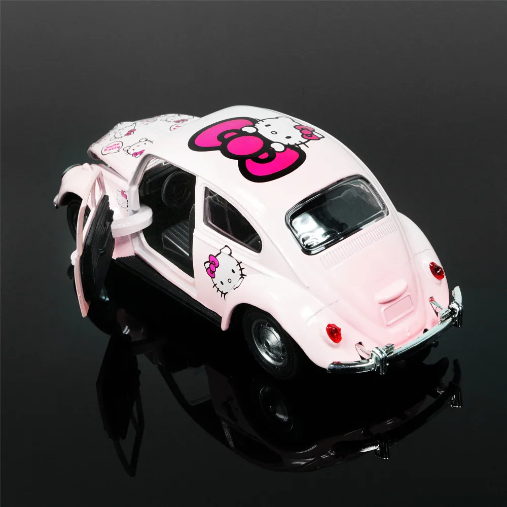 Сплав Ретро Винтаж Doraemon автомобиль Wecker Volkswagen Beetle Свет Звук Diecasts автомобилей