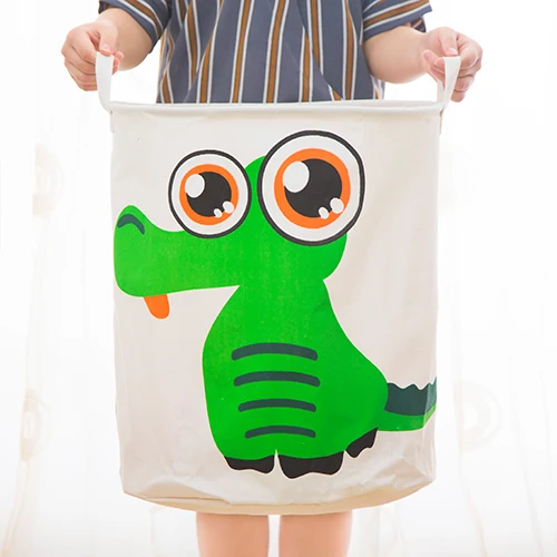 40x50cm Большая складная корзина для хранения белья для игрушек органайзеры холщовая ткань детская корзина для белья детская корзина для хранения игрушек сумка для хранения - Цвет: 40x50cm