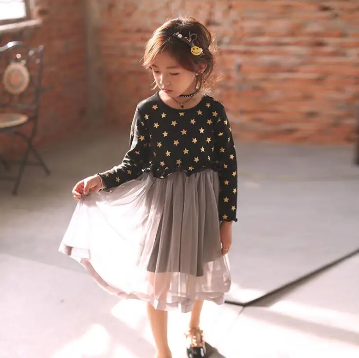 2017 Китай Ветер осень внешней торговли детское платье из платья для девочек