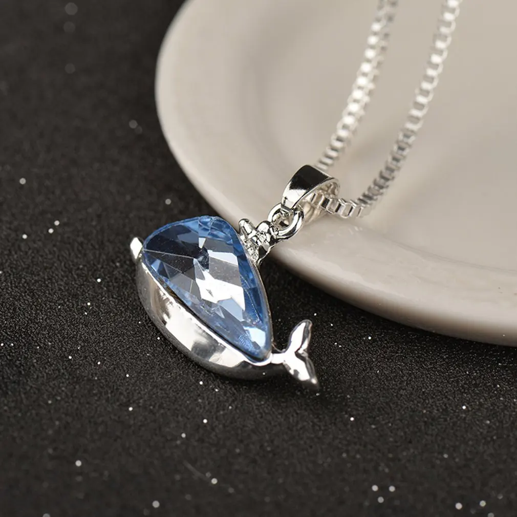 Австрийский Цирконий ожерелье с Китом простое подвеской для девочек подарок