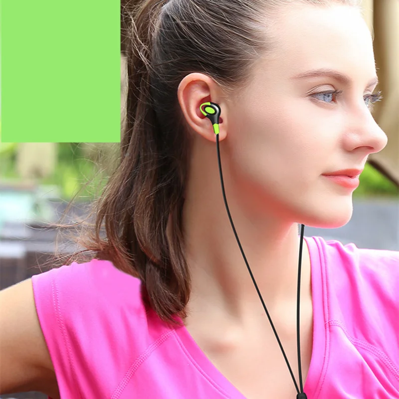 Спорт бег наушники от пота вкладыши с микрофоном 3 5 мм разъем Низкий Бас