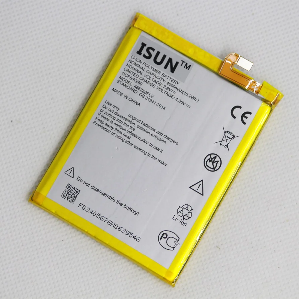 10 шт./лот Новый аккумулятор для телефона 466380PLV ZTE Blade A610 A610C A610T BA610C BA610T 4000 мАч