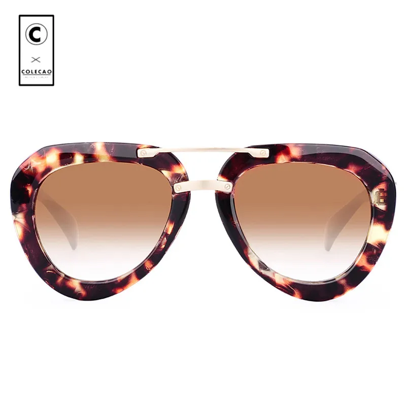 COLECAO Retro Wrap Sunglasses Women UV400 Designer Tone Glasses Accessories Driving Women's Casual 96606 | Аксессуары для