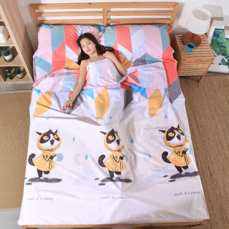 2018 новые спальные мешки из стираного хлопка для отелей через грязные путешествий