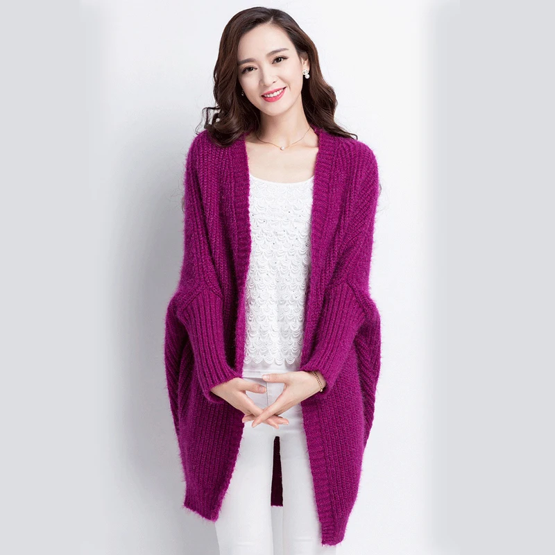 Women 2016 SPRING Clothes Fashion Female Oversize Knitted Cardigan Batwing Sleeve Outwear Tops Casual Loose Sweater Coat |